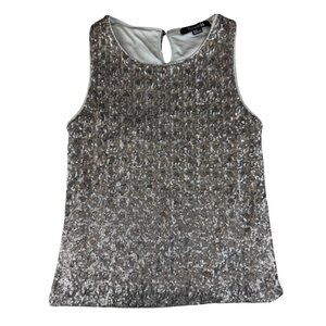 Forever 21 Silver Sequin Tank Top Women’s M